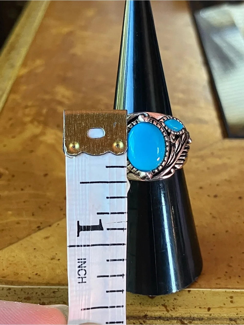 Sleeping Beauty Turquoise Sterling Silver Ring Size 6